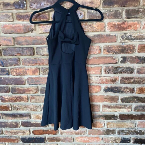 Speechless Black Sleeveless High Neck Fit & Flare Mini Dress Women's Size XS - Picture 4 of 6